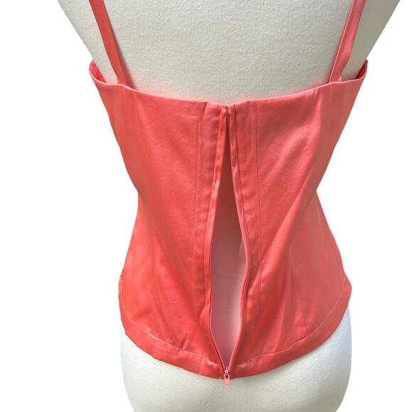 INC International Concepts Tank Top Sz 10 Silk Sleeveless Pink Coral Y2K Summer - Picture 4 of 9